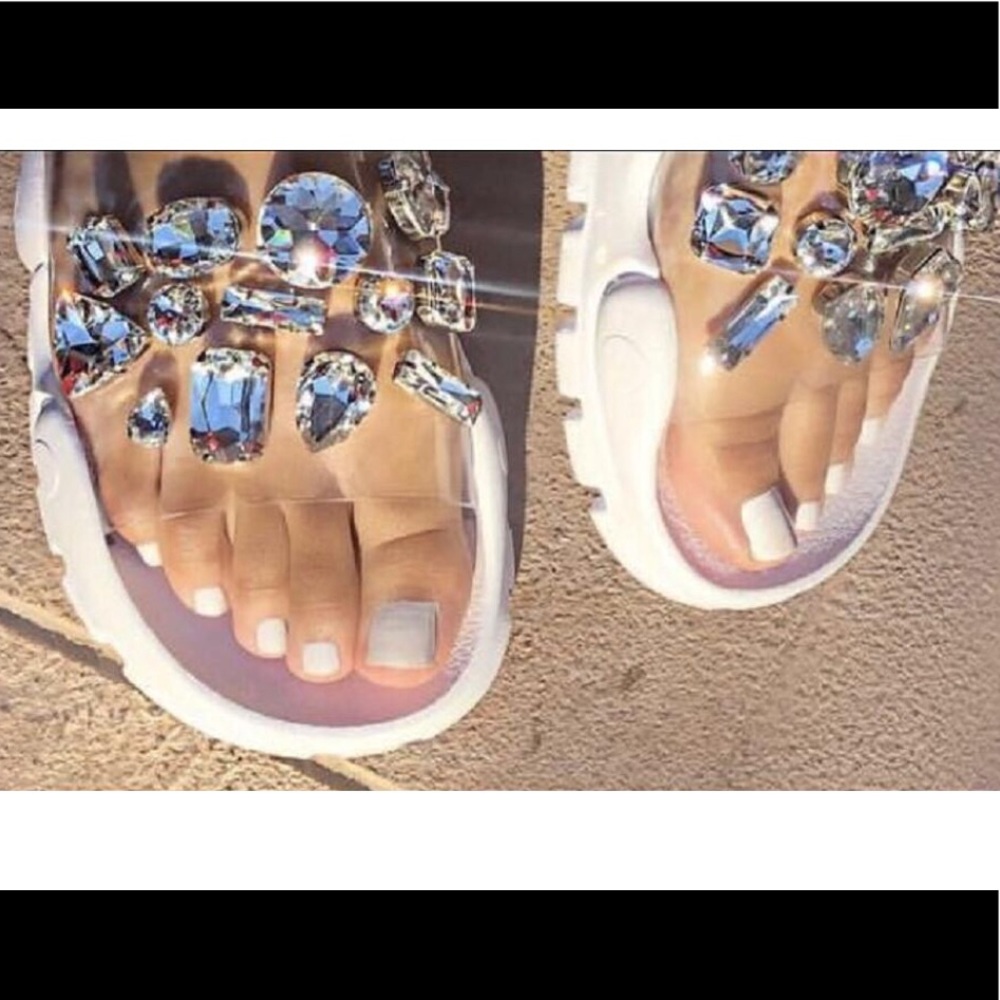 Clear Rhinestone Slides